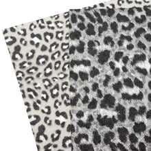Load image into Gallery viewer, pvc faux leather sheets leopard cheetah snake pattern clear transparent printed transparent glitter animal pattern PVC
