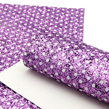 Load image into Gallery viewer, dots spot chunky glitter ink printing printed chunky glitter dot faux leather
