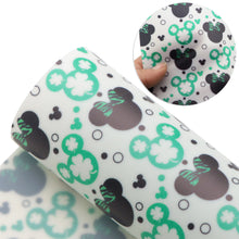 Load image into Gallery viewer, clover shamrock dots spot st patricks printed faux leather
