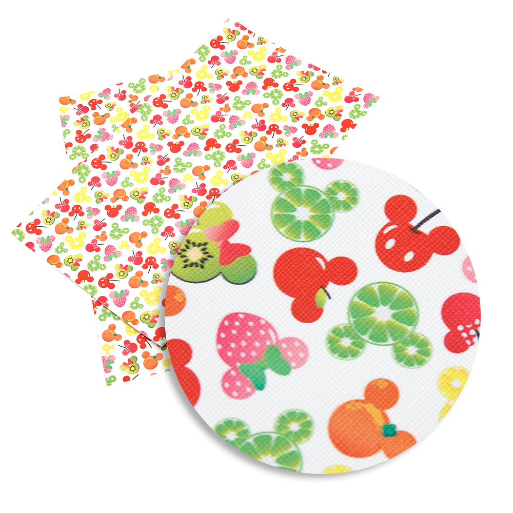 fruit printed faux leather