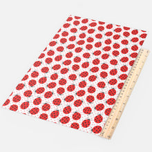Load image into Gallery viewer, ladybug dots spot printed faux leather
