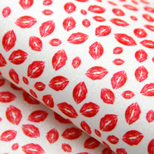 Load image into Gallery viewer, lipstick lips printed faux leather
