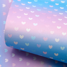 Load image into Gallery viewer, heart love gradient color valentines day printed faux leather
