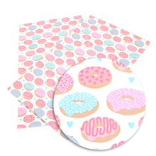 Load image into Gallery viewer, donuts printed faux leather
