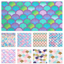 Load image into Gallery viewer, fish scales mermaid scales printed faux leather set（9piece/set）

