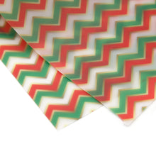 Load image into Gallery viewer, christmas day chevron zig zags printed faux leather
