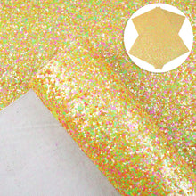 Load image into Gallery viewer, plain solid color big small sequins mixed multicolor chunky glitter faux leather
