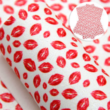 Load image into Gallery viewer, lipstick lips printed faux leather
