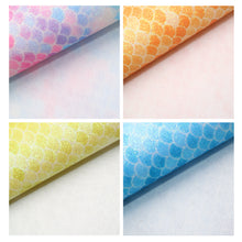 Load image into Gallery viewer, fish scales mermaid scales printed A5 fine glitter faux leather set（8piece/set）
