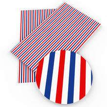 Load image into Gallery viewer, stripe usa fourth of july independence day printed faux leather
