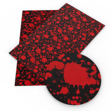 Load image into Gallery viewer, blood paint splatter printed faux leather
