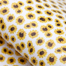Load image into Gallery viewer, sunflower printed faux leather
