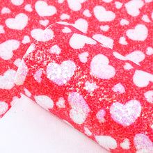 Load image into Gallery viewer, heart love valentines day printed faux leather
