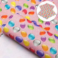 Load image into Gallery viewer, fine glitter easter bunny printed fine glitter faux leather
