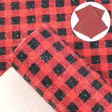 Load image into Gallery viewer, plaid grid printed faux leather
