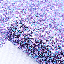 Load image into Gallery viewer, big small sequins mixed chunky glitter faux leather
