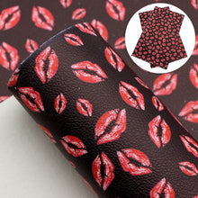 Load image into Gallery viewer, lipstick lips valentines day printed faux leather
