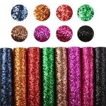 Load image into Gallery viewer, plain solid color chunky glitter A5 faux leather set（8piece/set）
