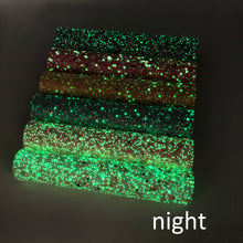 Load image into Gallery viewer, sequins paillette spangles chunky glitter multicolor big small sequins mixed printed glow in the dark sequins chunky glitter faux leather
