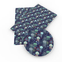 Load image into Gallery viewer, jellyfish printed faux leather
