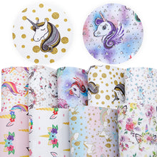 Load image into Gallery viewer, heart love punching hollow unicorn faux leather set（9pieces/set）
