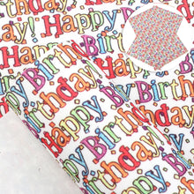 Load image into Gallery viewer, happy birthday letters alphabet printed faux leather
