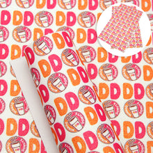 Load image into Gallery viewer, drinks juice letters alphabet dunkin donuts printed faux leather
