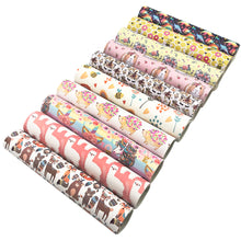 Load image into Gallery viewer, alpaca guinea pig printed animal faux leather set（10pieces/set）
