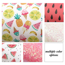 Load image into Gallery viewer, fruit watermelon pineapple printed faux leather set（5pieces/set）
