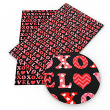 Load image into Gallery viewer, letters alphabet heart love xoxo printed faux leather
