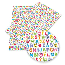 Load image into Gallery viewer, letters alphabet back to school abc printed faux leather
