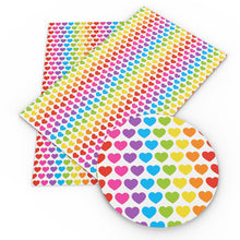 Load image into Gallery viewer, valentines day heart love gradient color printed faux leather

