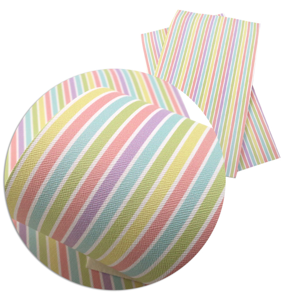 stripe easter bunny printed faux leather