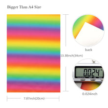 Load image into Gallery viewer, rainbow color litchi texture printed basketball pattern rainbow gradient faux leather set（6pcs/set）

