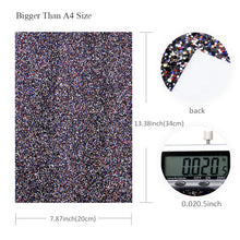 Load image into Gallery viewer, multicolor glossy chunky glitter faux leather

