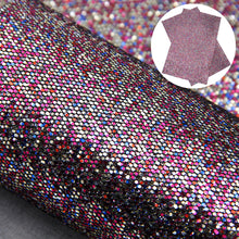 Load image into Gallery viewer, holographic laser sequins paillette spangles chunky glitter hexagon faux leather
