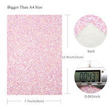 Load image into Gallery viewer, plain solid color chunky glitter matte faux leather
