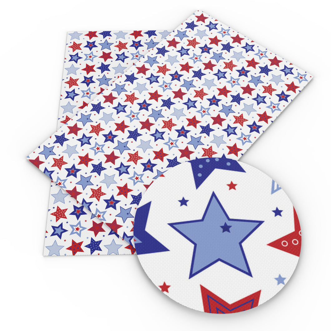 star starfish usa fourth of july independence day printed faux leather