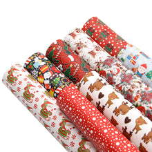 Load image into Gallery viewer, christmas printed faux leather set（9pieces/set）
