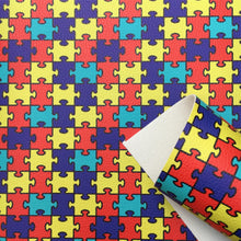 Load image into Gallery viewer, autism autism awareness printed faux leather
