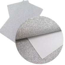Load image into Gallery viewer, fine glitter multicolor printed glitter faux leather
