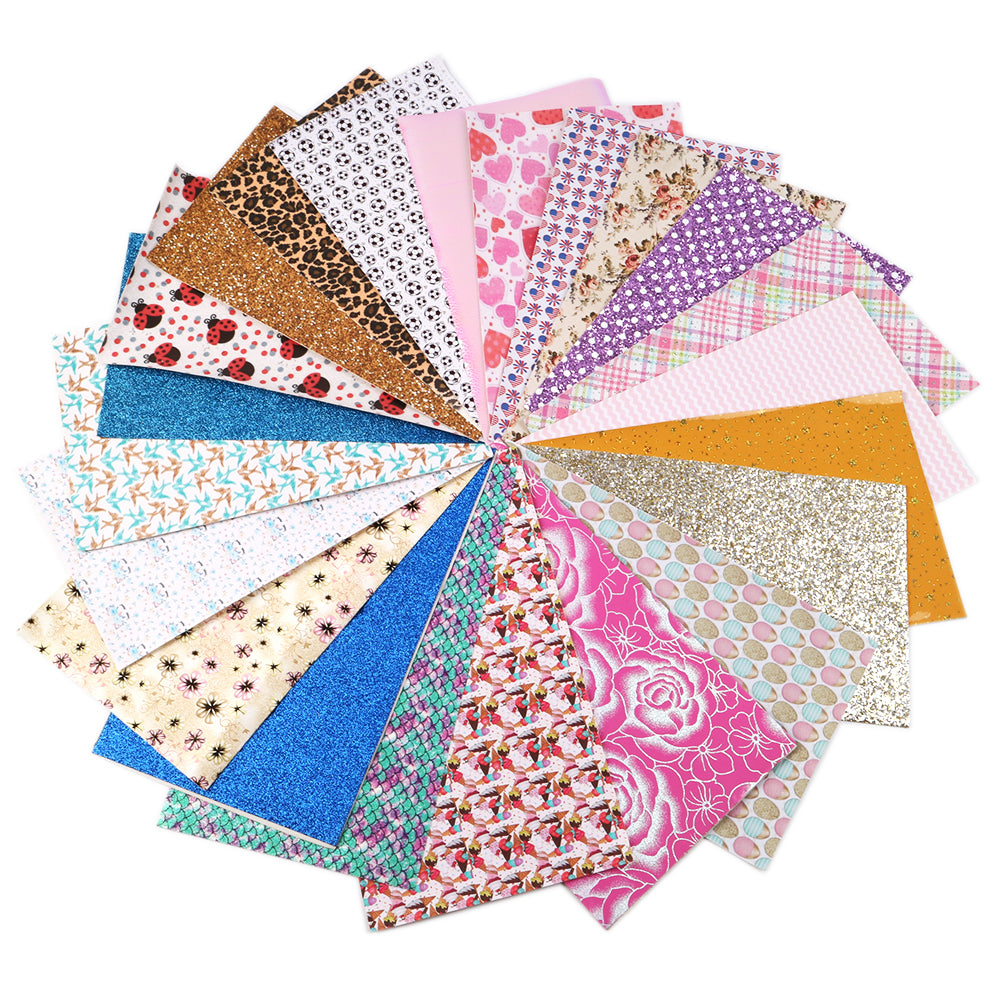 printed faux leather（10pieces/pack ）style random