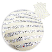 Load image into Gallery viewer, stripe chunky glitter big small sequins mixed fine glitter printed big small sequins mixed stripe faux leather
