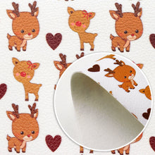Load image into Gallery viewer, deer reindeer giraffe christmas day printed faux leather
