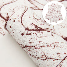 Load image into Gallery viewer, paint splatter blood printed faux leather
