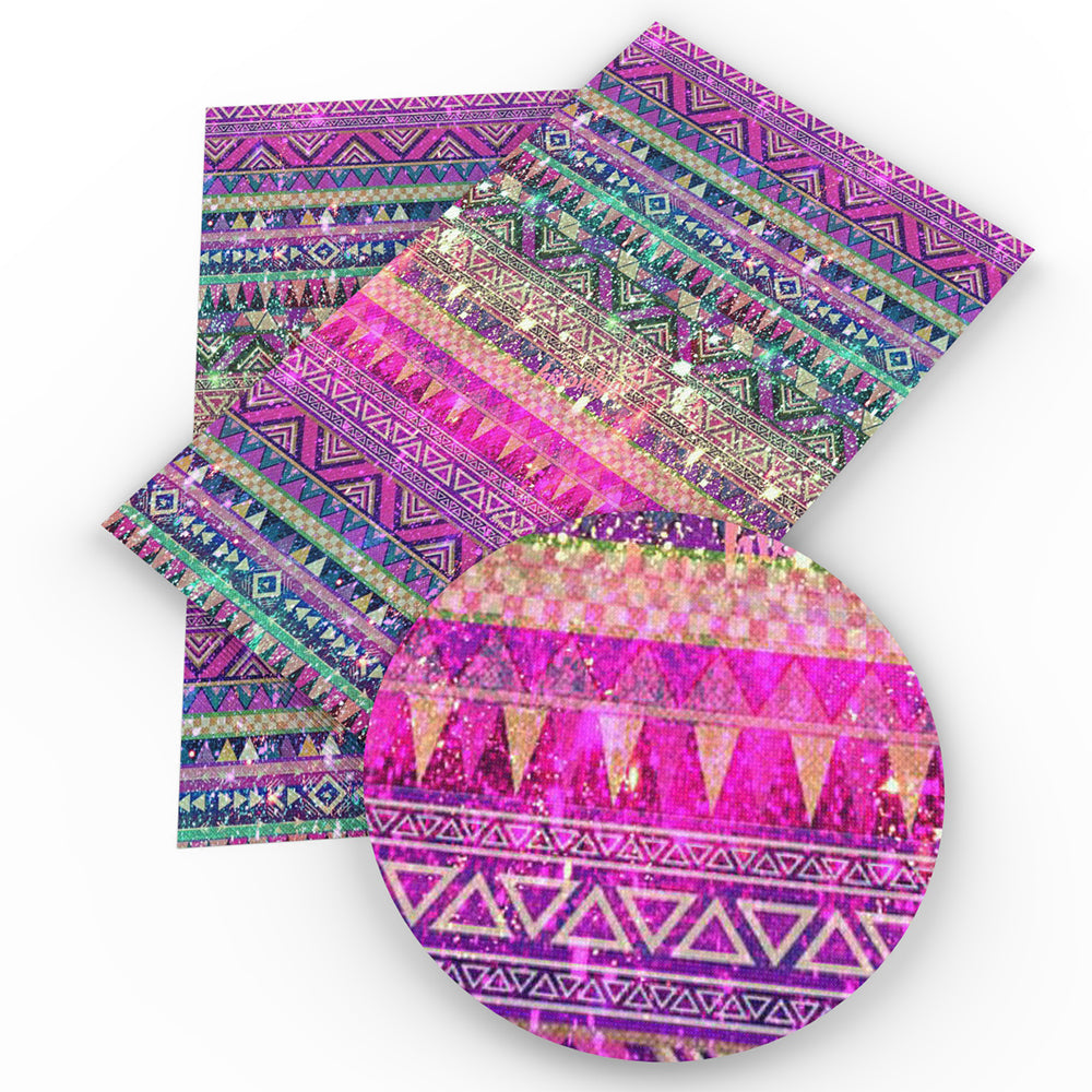 geometric patterns triangle aztec tribal pattern/tribal pattern printed faux leather