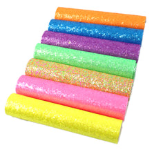 Load image into Gallery viewer, plain solid color chunky glitter faux leather set（7piece/set）
