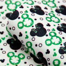 Load image into Gallery viewer, clover shamrock dots spot st patricks printed faux leather
