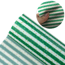 Load image into Gallery viewer, stripe dots spot printed faux leather
