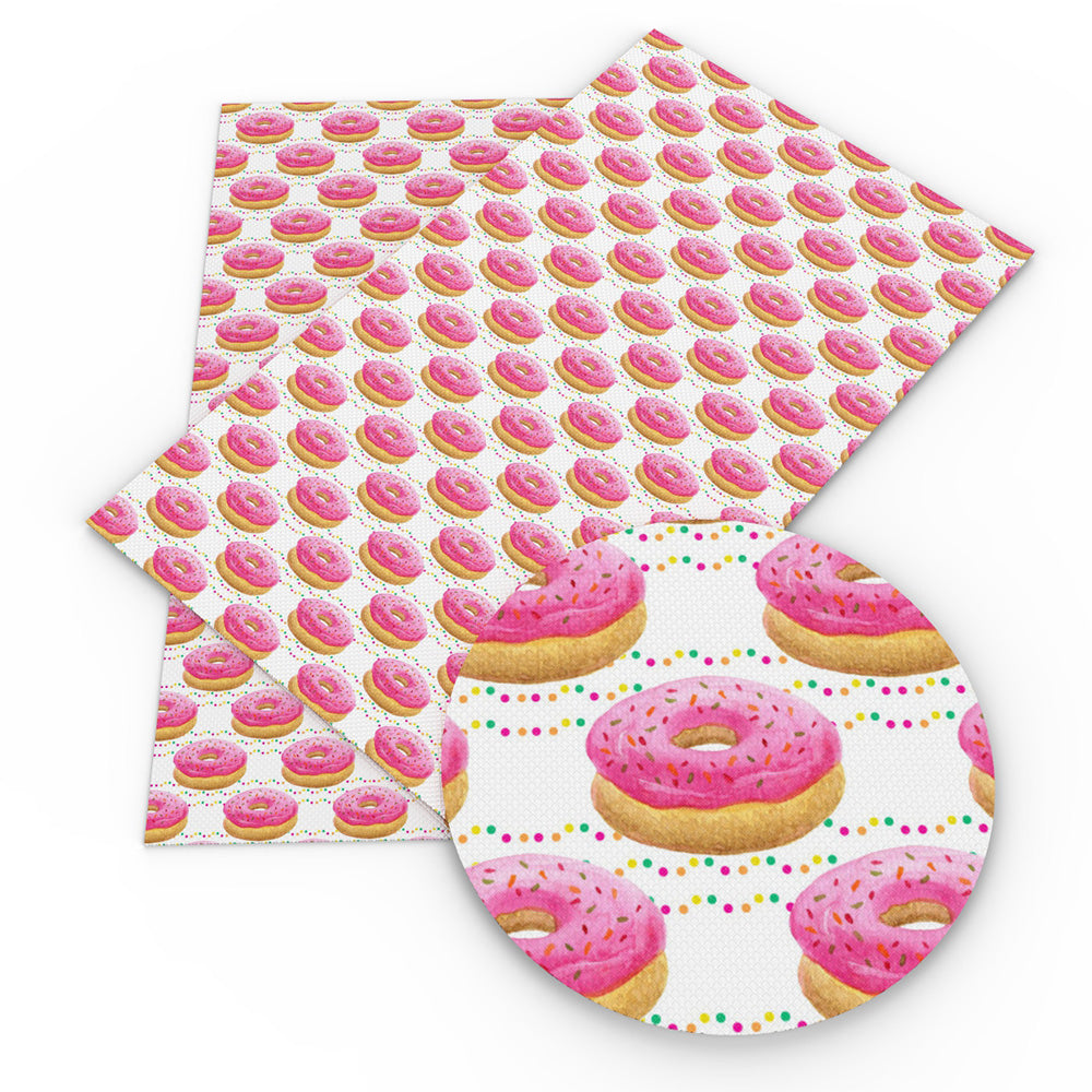 donuts food cake cupcake ice cream popsicle printed faux leather